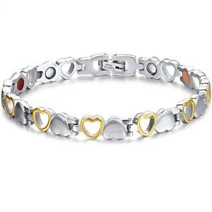 Congenial Heart Hollow Magnet Bracelet